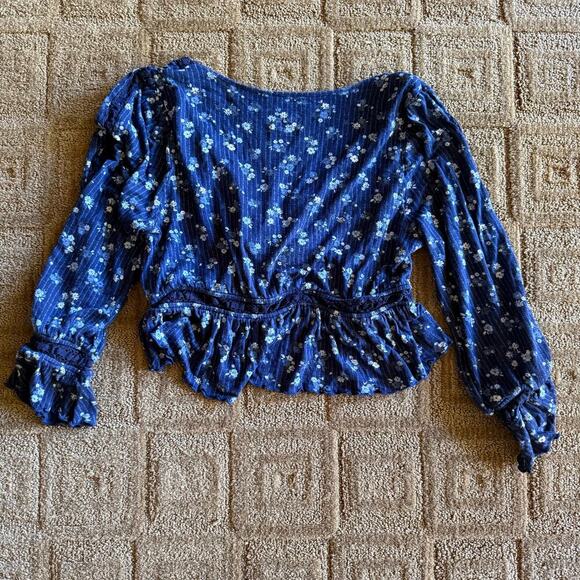 Justice - Girls Top - Floral Long Sleeve - Size 12 - Picture 8 of 8